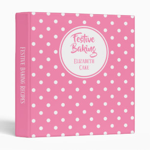 Pink Polka Dots Recipe Binder