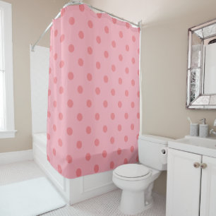 Pink Polka Dots Shower Curtain