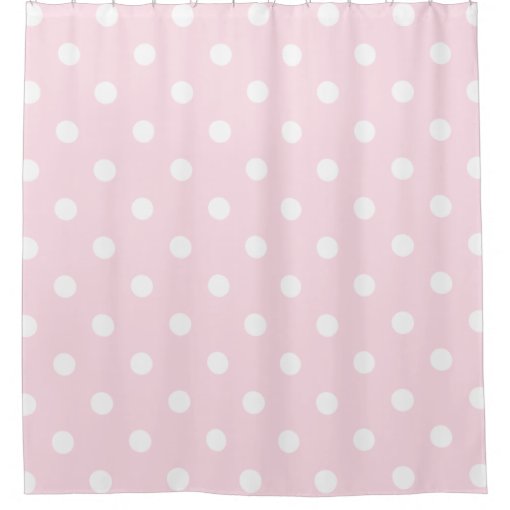Pink Polka Dots Shower Curtain Zazzle