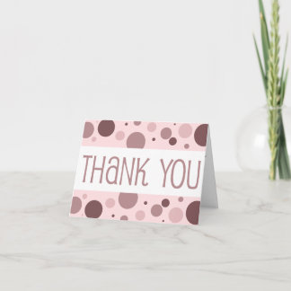 Pink Polka Dots "Thank You" cards