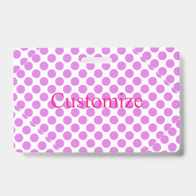 Pink polka dots Thunder_Cove Badge (Front)