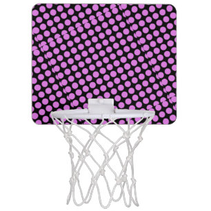pink polka dots Thunder_Cove Mini Basketball Hoop