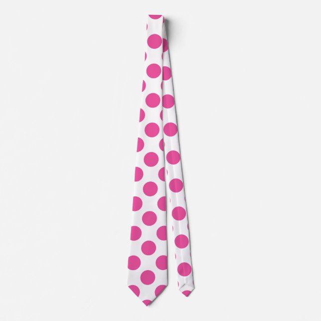 Pink Polka Dots Tie (Front)
