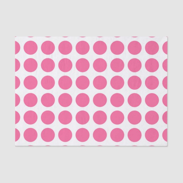 Pink Polka Dots Tissue Paper (Front)