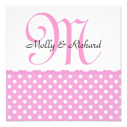 Pink Polka Dot Invitation Template 6