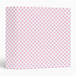 Pink Polka Dots with Customizable Background 3 Ring Binder