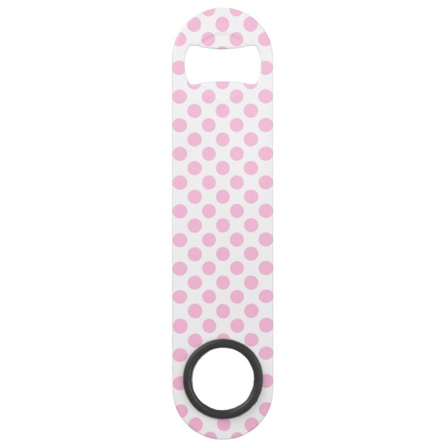 Pink Polka Dots with Customizable Background Bar Key (Front)