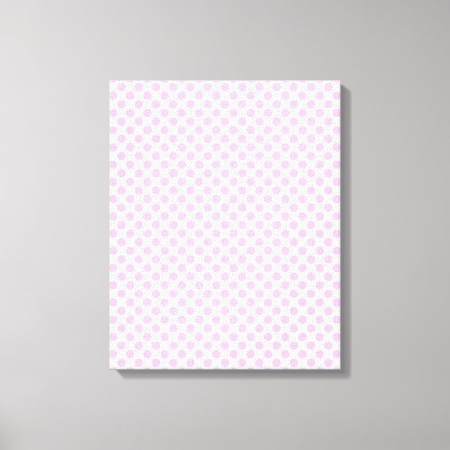 Pink Polka Dots with Customizable Background Canvas Print (Front)