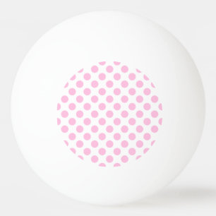 Pink Polka Dots with Customizable Background Ping-Pong Ball