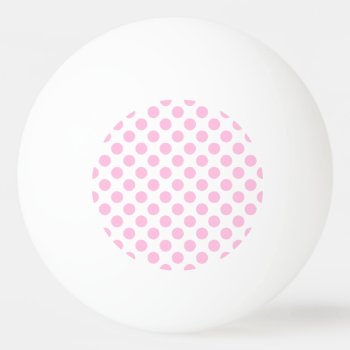 Pink Polka Dots With Customizable Background Ping-pong Ball by backdropshop at Zazzle
