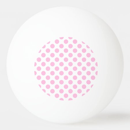 Pink Polka Dots With Customizable Background Ping-pong Ball