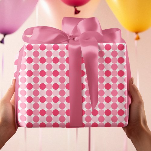 Pink Polka Dots Wrapping Paper