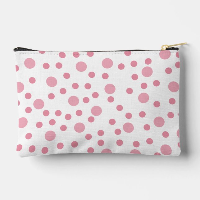Pink Polka Socks Accessory Pouch (Back)