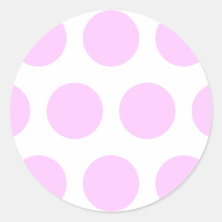 Pink Polka Spots Classic Round Sticker