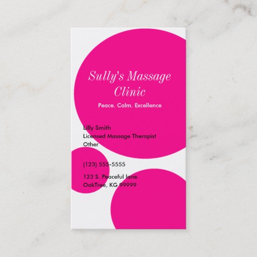 Customizable Pink Polkadot Profile Business Card
