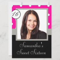 Pink polkadot sweet sixteen