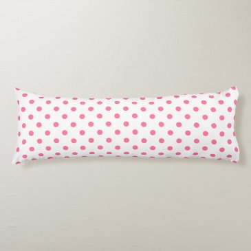 Pink Polkadots Pattern Cotton Body Pillow