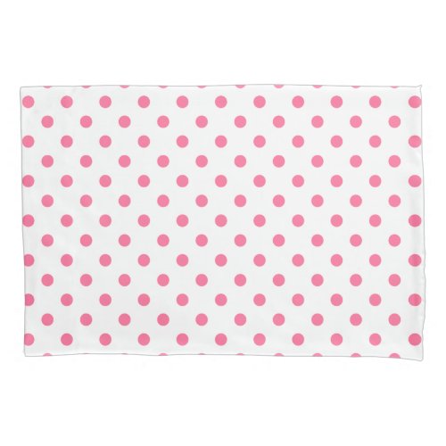 Pink Polkadots Pattern Pair of Pillowcases
