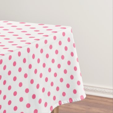 Pink Polkadots Pattern Tablecloth
