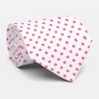 Pink Polkadots Pattern Tie