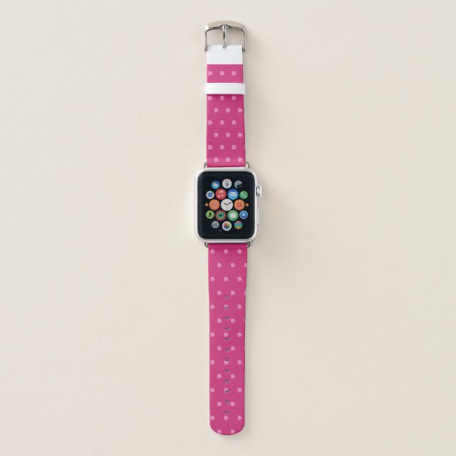 Pink Polkadots-Seashells- Apple Watch Band (Front)
