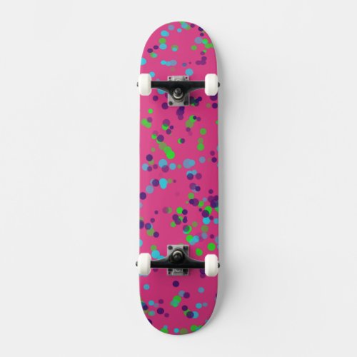 Pink Polkaspots Skateboard