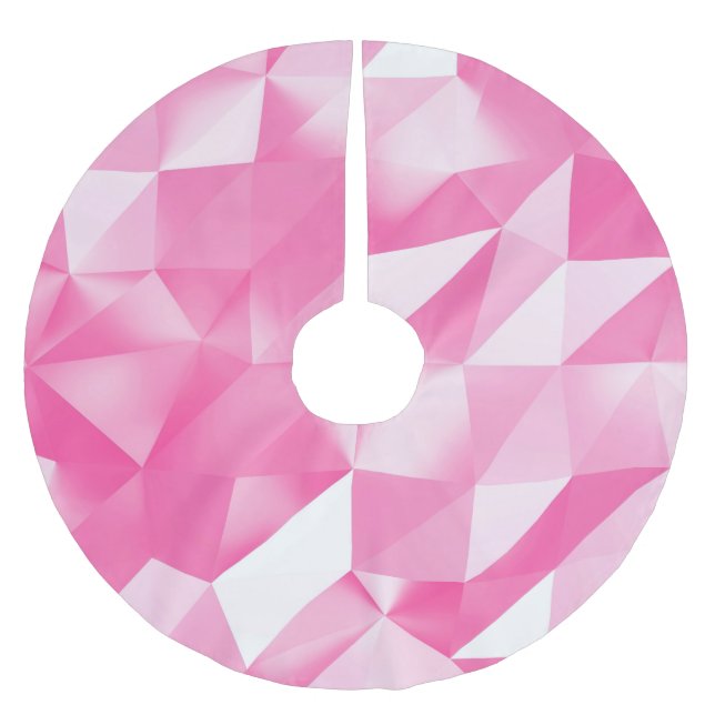 Pink polygon background: abstract 3D rendering Brushed Polyester Tree Skirt (Front)