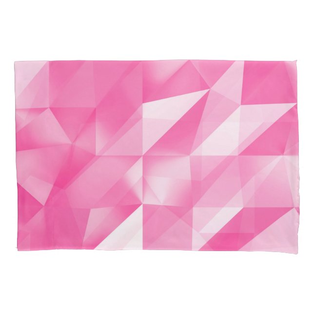 Pink polygon background: abstract 3D rendering Pillow Case (Front)