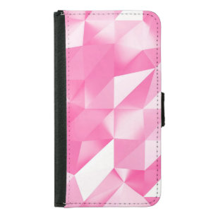 Pink polygon background: abstract 3D rendering Samsung Galaxy S5 Wallet Case
