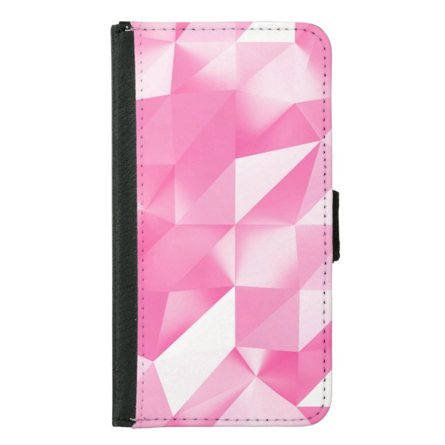 Pink polygon background: abstract 3D rendering Samsung Galaxy Wallet Case (Front)