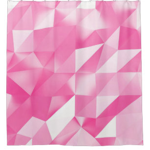 Pink polygon background: abstract 3D rendering Shower Curtain