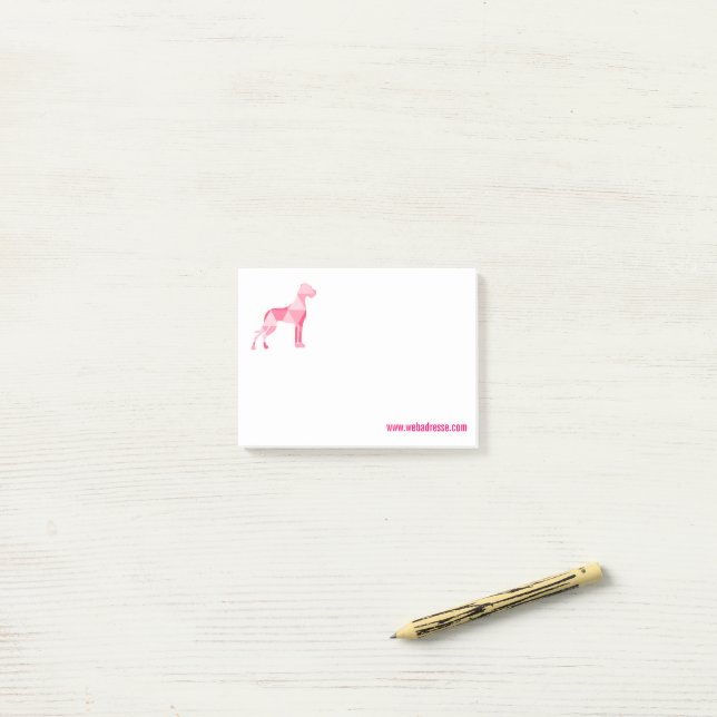 Pink Polygon Great Dane Notes (On Desk)