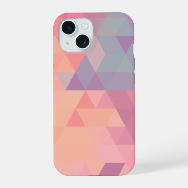 Pink Polygons Iphone Case (Back)