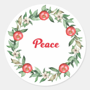 Pink Pomegranate Spiritual Stickers - Peace
