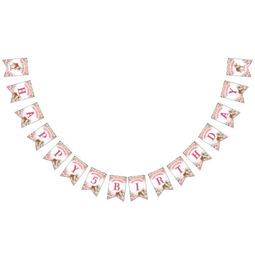 Pink pony birthday giddy up cowgirl party banner