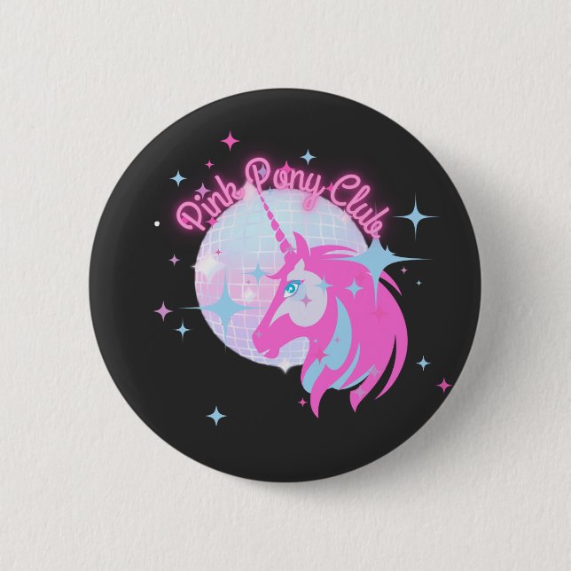 Pink Pony Club Button (Front)