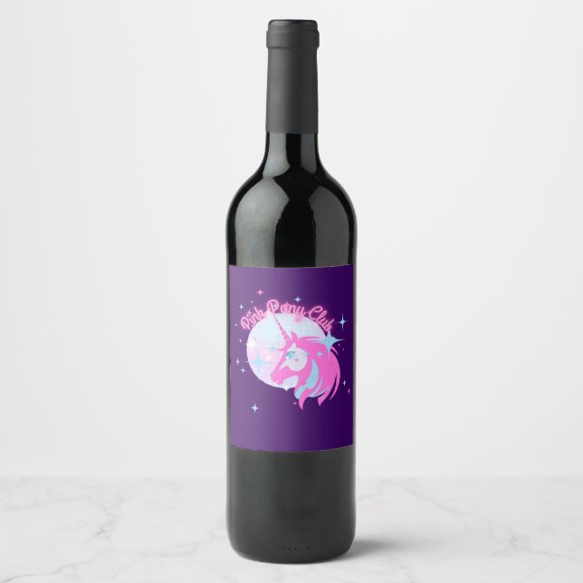 Pink Pony Club Wine Label (Front)