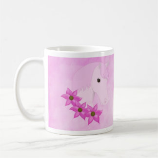 Pink Pony & Flowers Mug