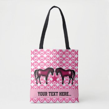 Pink Pony Personalized Tote Bag by MysticDesigns at Zazzle