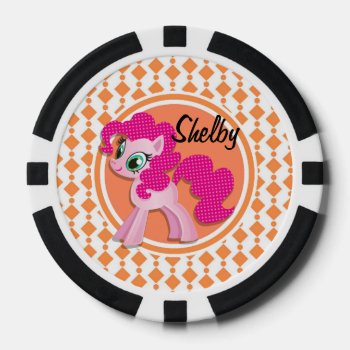 Pink Pony Poker Chips by doozydoodles at Zazzle