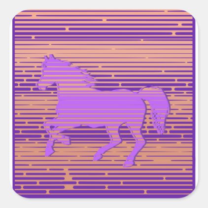 Pink Pony Square Sticker