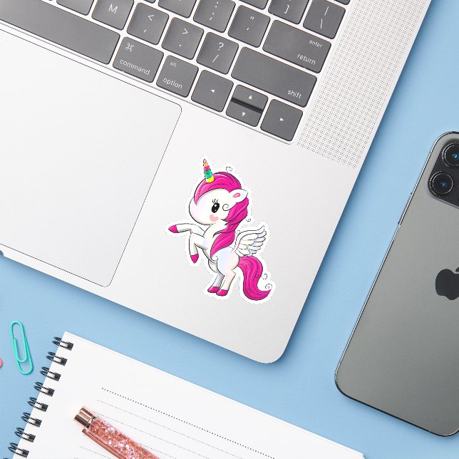 Pink Pony Sticker (Laptop w/ iPhone)