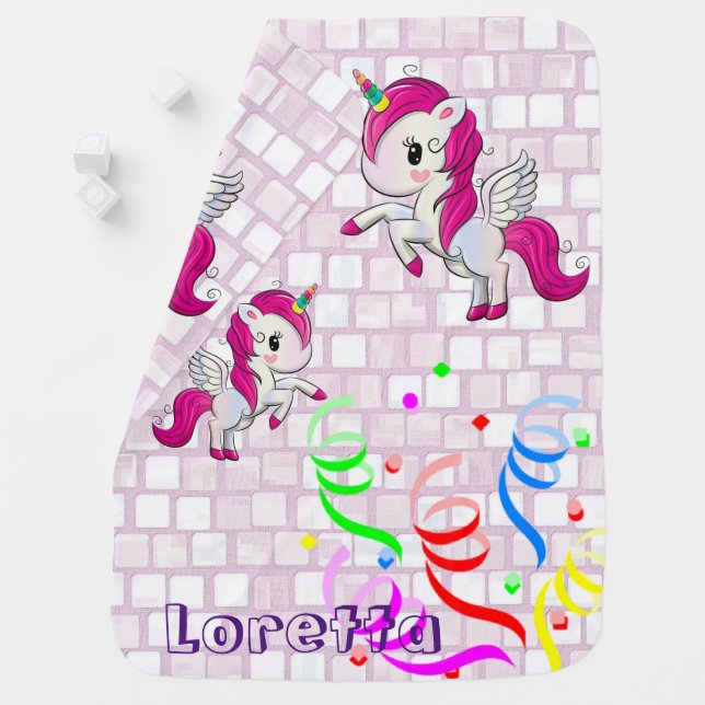 Pink Pony Sunshine Baby Blanket (In Situ)