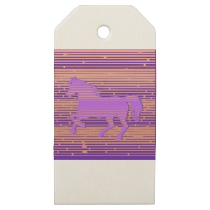 Pink Pony Wooden Gift Tags