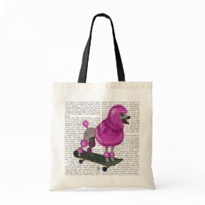Pink Poodle and Skateboard Tote Bag