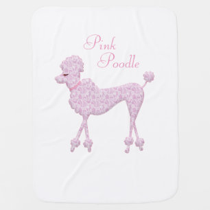 Pink Poodle Baby Blanket