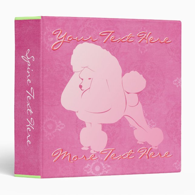 Pink Poodle Binder (Front/Spine)