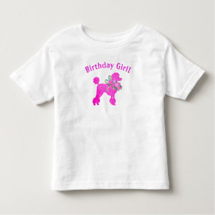 Pink Poodle Birthday Girl T-Shirt