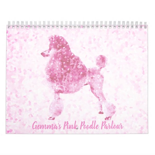 Pink Poodle Calendar