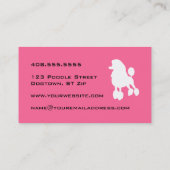 Pink Poodle Dog Groomer Business Card (Back)